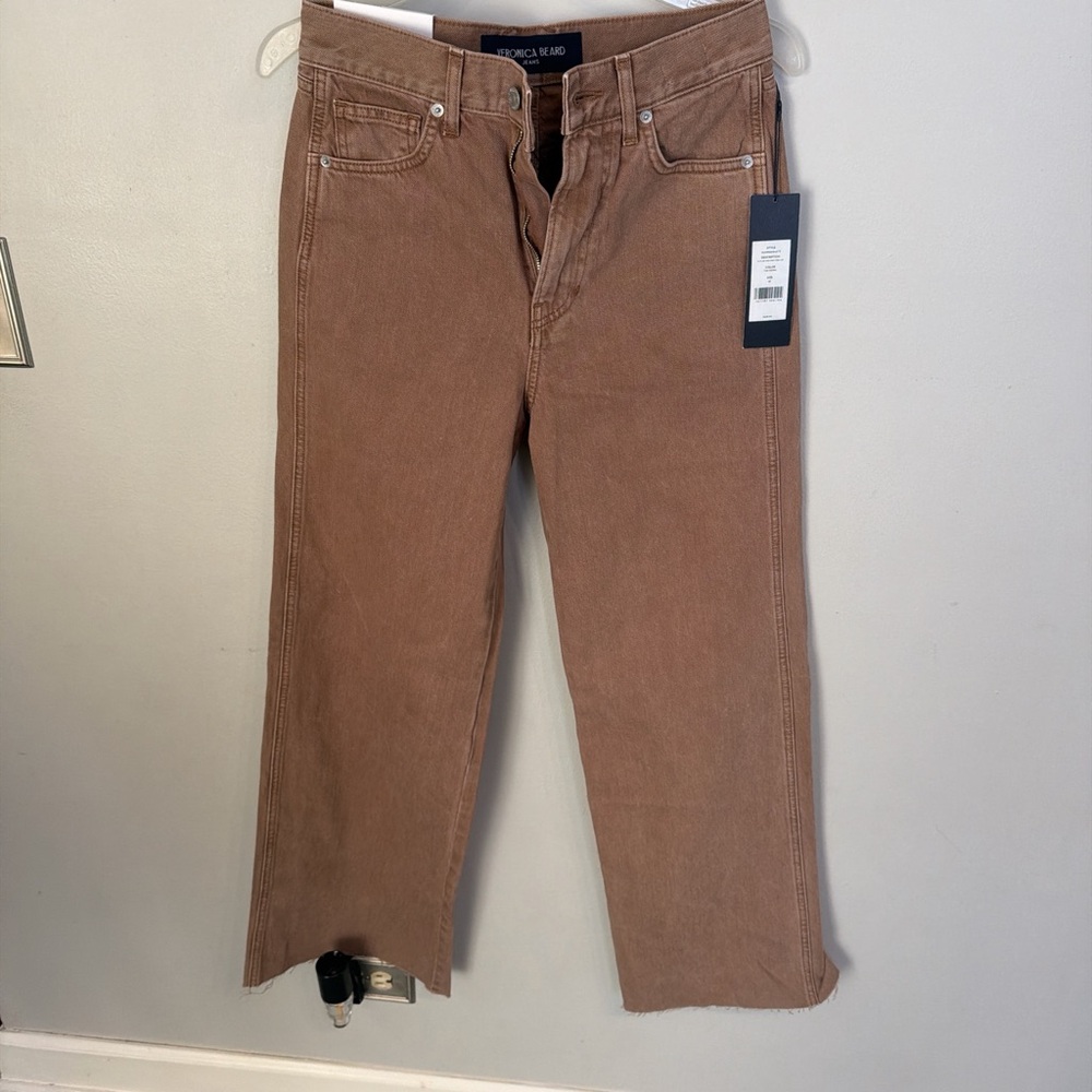 Veronica Beard Brown Wide-Leg Jeans